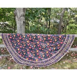 Indian hand Block French Print tablecloth Floral Cotton  Table cover Gorgeous